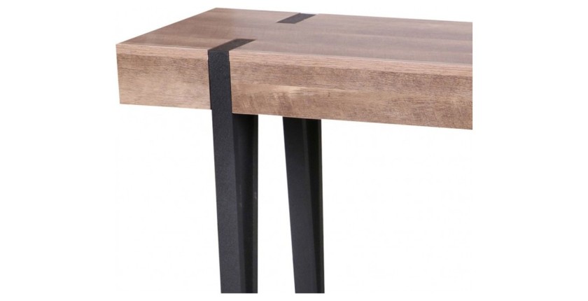 Console LOVY - Hout met Zwarte Metalen Poten
