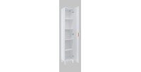 Columna de baño colección CHIC blanco y dorado - Almacenamiento moderno y elegante