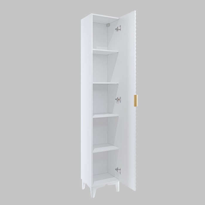 Colonna da bagno collezione CHIC bianco e dorato – Organizzazione moderna ed elegante