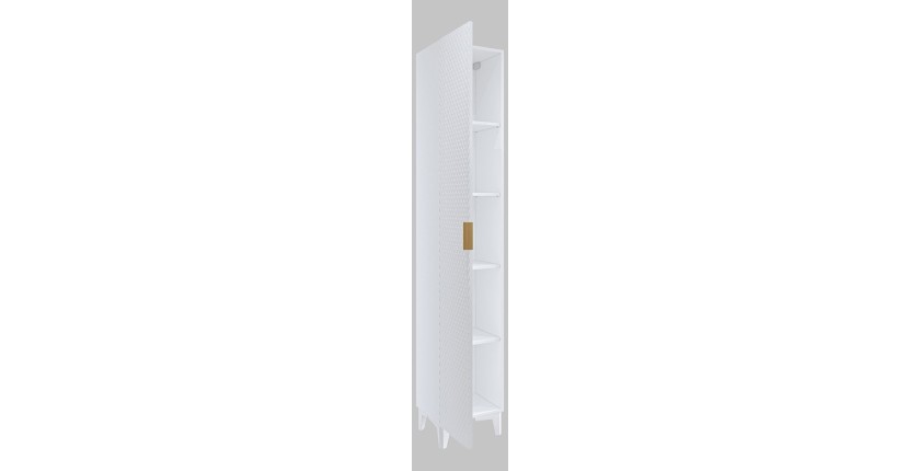 Columna de baño colección CHIC blanco y dorado - Almacenamiento moderno y elegante