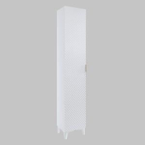 Columna de baño colección CHIC blanco y dorado - Almacenamiento moderno y elegante