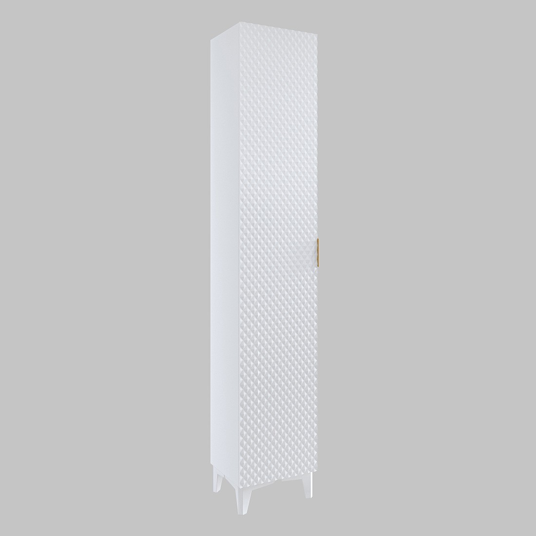 Columna de baño colección CHIC blanco y dorado - Almacenamiento moderno y elegante
