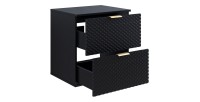 Set van 2 badkamermeubels uit de CHIC collectie in zwart en goud. Meubel onder wastafel