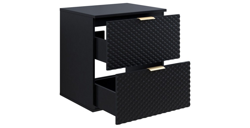 Set van 2 badkamermeubels uit de CHIC collectie in zwart en goud. Meubel onder wastafel