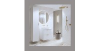Set di 2 mobili da bagno collezione CHIC in colori bianco e dorato. Mobile sotto lavabo.