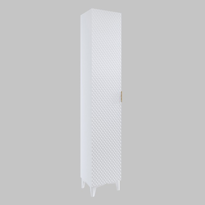 Conjunto de 2 muebles de baño colección CHIC color blanco y dorado. Mueble bajo lavabo 80cm