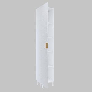 Ensemble de 2 meubles de salle de bain collection CHIC coloris blanc et doré. Meuble sous vasque 80cm