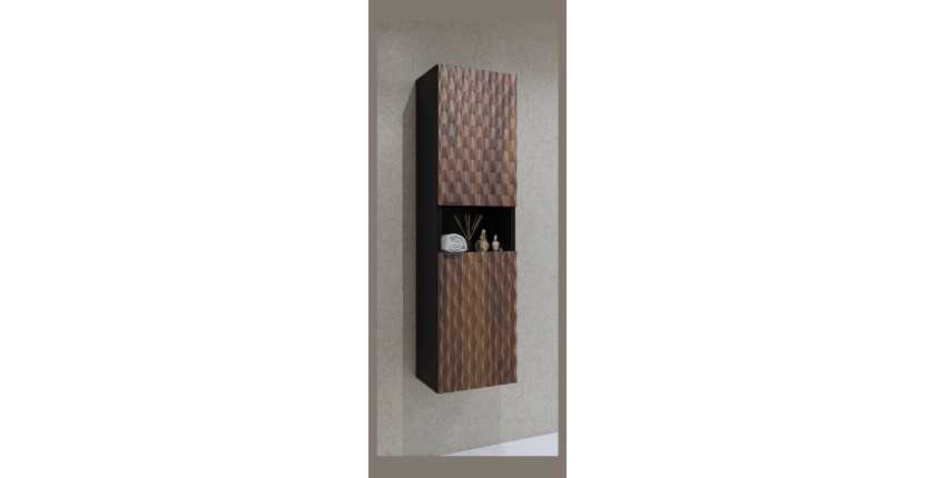 Colonna per il bagno collezione KING - Rovere scuro e nero