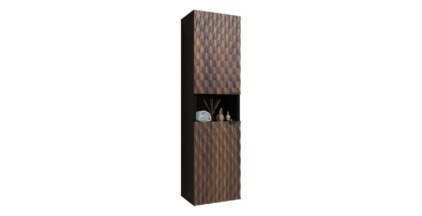 Colonna per il bagno collezione KING - Rovere scuro e nero
