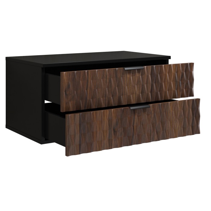 Mobile sottolavabo collezione KING – Rovere scuro e nero – 60 cm