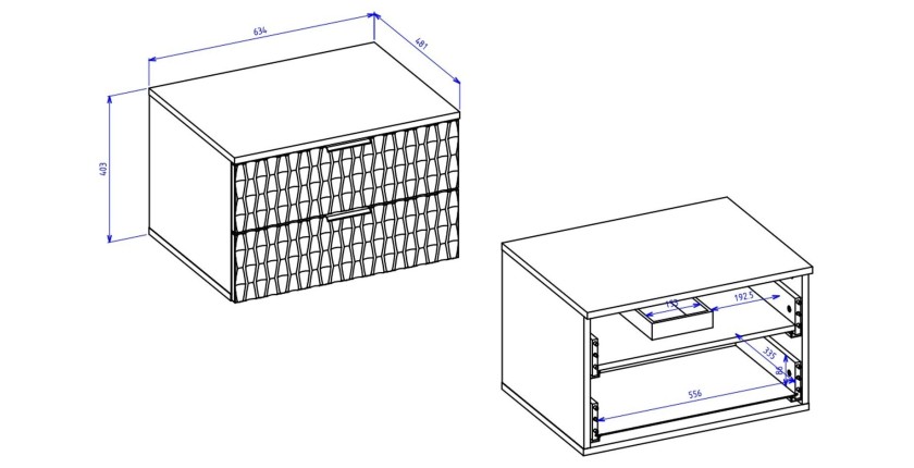 Waschtischunterschrank Kollektion KING – Dunkle Eiche und Schwarz – 60 cm