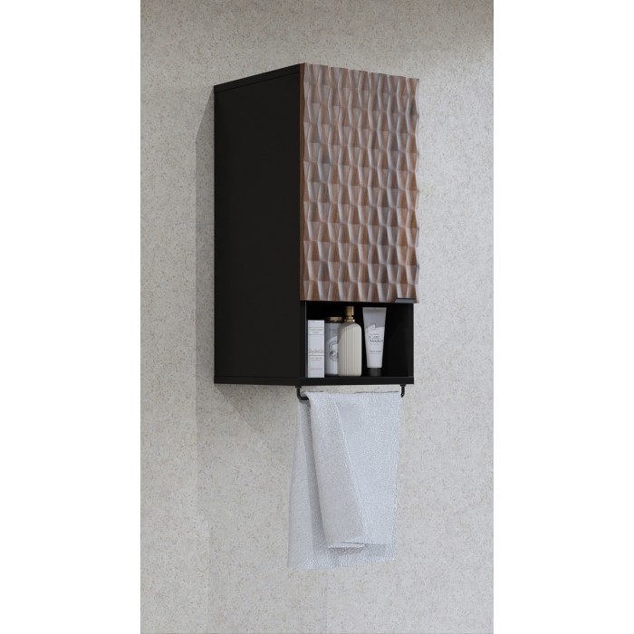 Meubel voor de badkamer collectie KING - Donkere eik en zwart