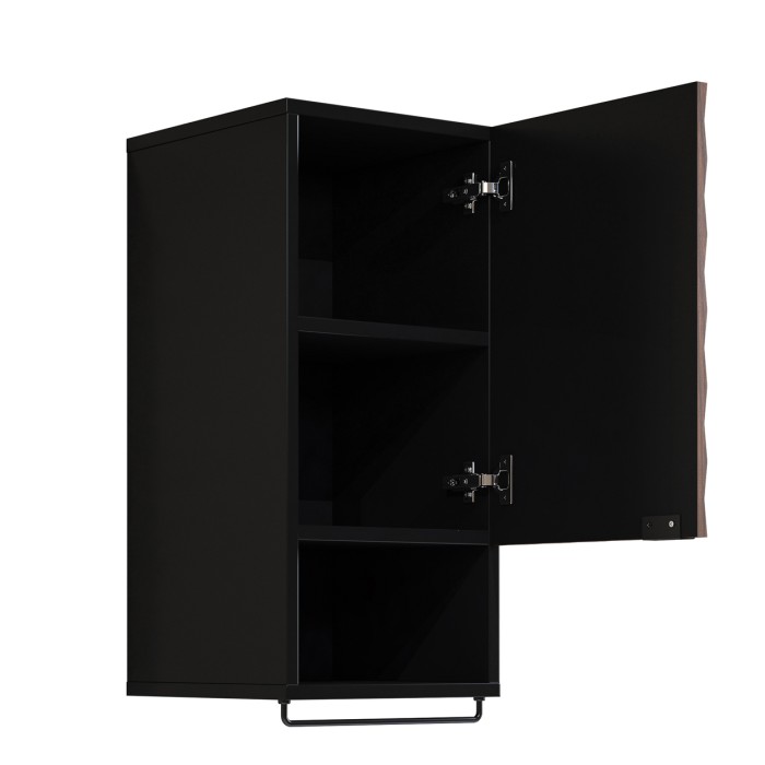 Meubel voor de badkamer collectie KING - Donkere eik en zwart