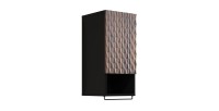 Set di 3 mobili da bagno KING – Rovere scuro e nero - 80 cm