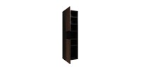 Set di 3 mobili da bagno KING – Rovere scuro e nero - 80 cm