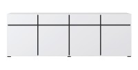 Buffet XL in Weiß und Schwarz, 225 cm, Kollektion HAVANA. Sideboard im Design mit 4 Türen und 4 Schubladen.