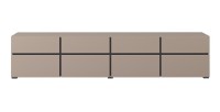 Mobile TV XL colore beige e nero 225cm collezione HAVANA. Mobile design con 4 porte e 4 cassetti.