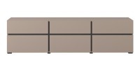 Mueble para TV de 180cm en colores beige y negro colección HAVANA. Mueble de diseño con 3 puertas y 3 cajones.