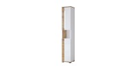 Colonna da bagno collezione BALEA - 2 porte e 1 nicchia, colore bianco e rovere