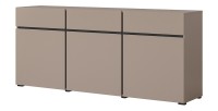 Buffet in Beige und Schwarz, 180 cm, Kollektion HAVANA. Sideboard im Design mit 3 Türen und 3 Schubladen.