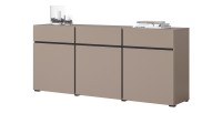 Buffet in Beige und Schwarz, 180 cm, Kollektion HAVANA. Sideboard im Design mit 3 Türen und 3 Schubladen.