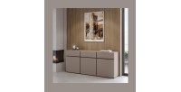 Buffet in Beige und Schwarz, 180 cm, Kollektion HAVANA. Sideboard im Design mit 3 Türen und 3 Schubladen.