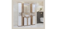 Set di 5 mobili per il bagno BALEA colore rovere e bianco