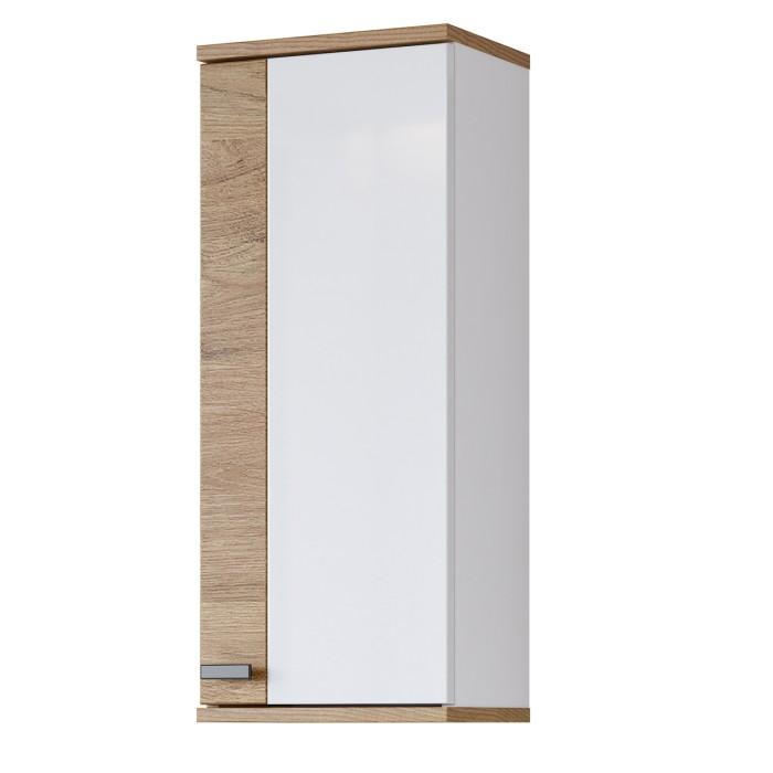 Conjunto de 5 muebles de baño BALEA en color roble y blanco