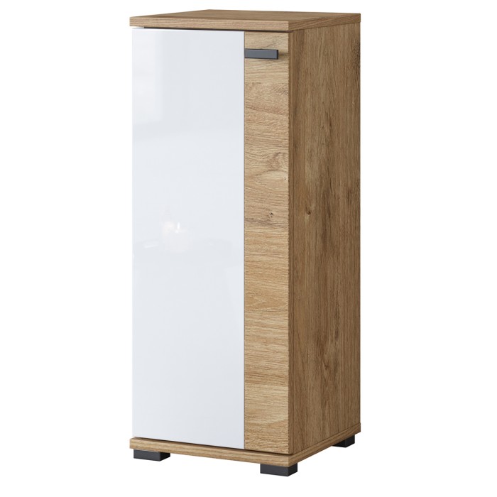 Conjunto de 5 muebles de baño BALEA en color roble y blanco