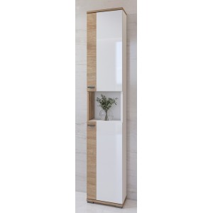 Ensemble de 5 meubles de salle de bain BALEA coloris chêne et blanc