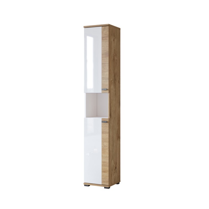 Conjunto de 5 muebles de baño BALEA en color roble y blanco