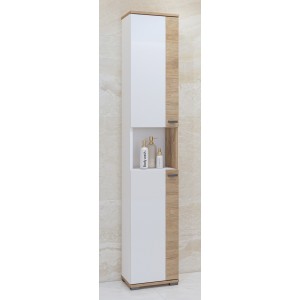 Ensemble de 5 meubles de salle de bain BALEA coloris chêne et blanc