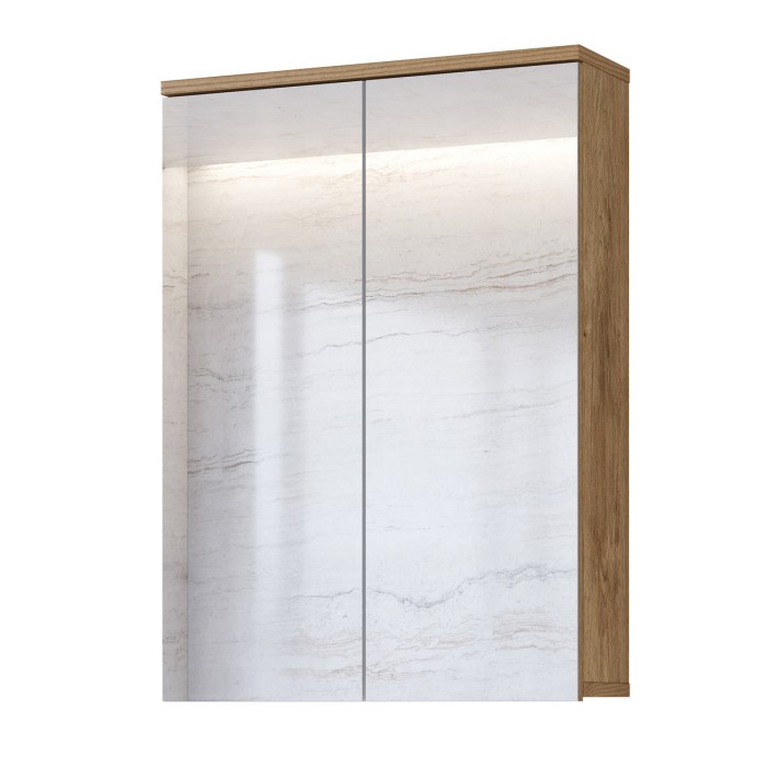 Conjunto de 5 muebles de baño BALEA en color roble y blanco