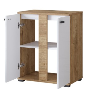 Ensemble de 5 meubles de salle de bain BALEA coloris chêne et blanc