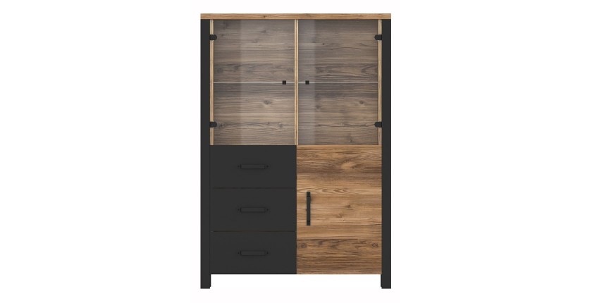 Hochschrank DARWIN – Fichte und Schwarz