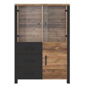 Hochschrank DARWIN – Fichte und Schwarz