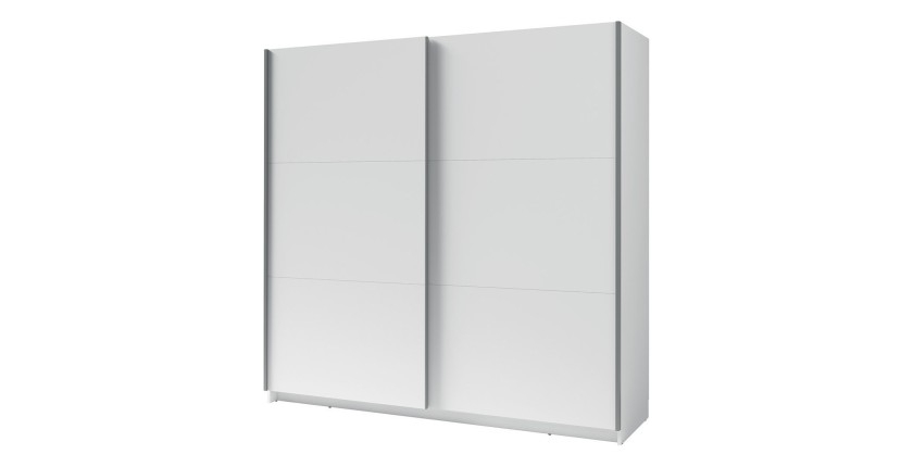 Schrank, Kleiderschrank 200 cm mit 2 Schiebetüren - weiß - Kollektion ARSALA