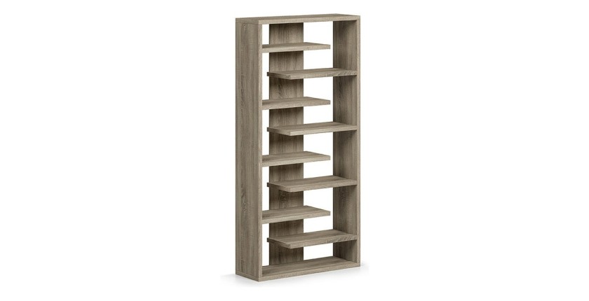 Breites Designer-Bücherregal, Holzfarbe, Kollektion MIRE