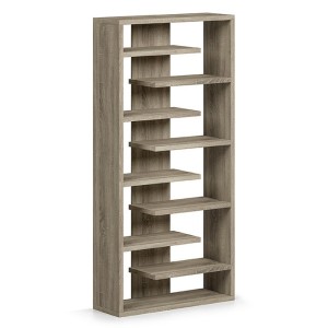 Breites Designer-Bücherregal, Holzfarbe, Kollektion MIRE