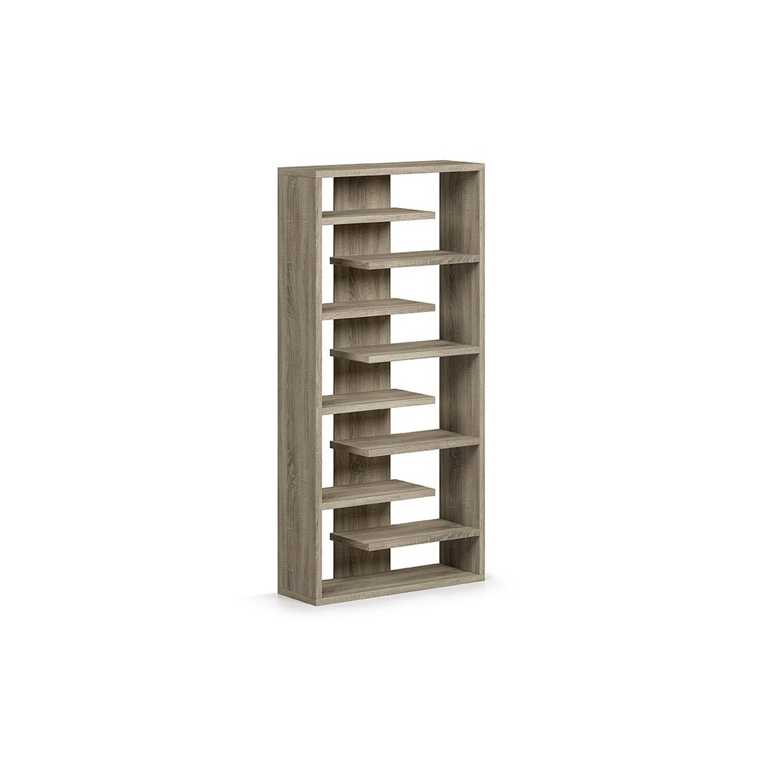 Breites Designer-Bücherregal, Holzfarbe, Kollektion MIRE