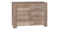 Klein buffet 1 deur en 3 lades - Collectie FARRA - Canyon Dab eiken