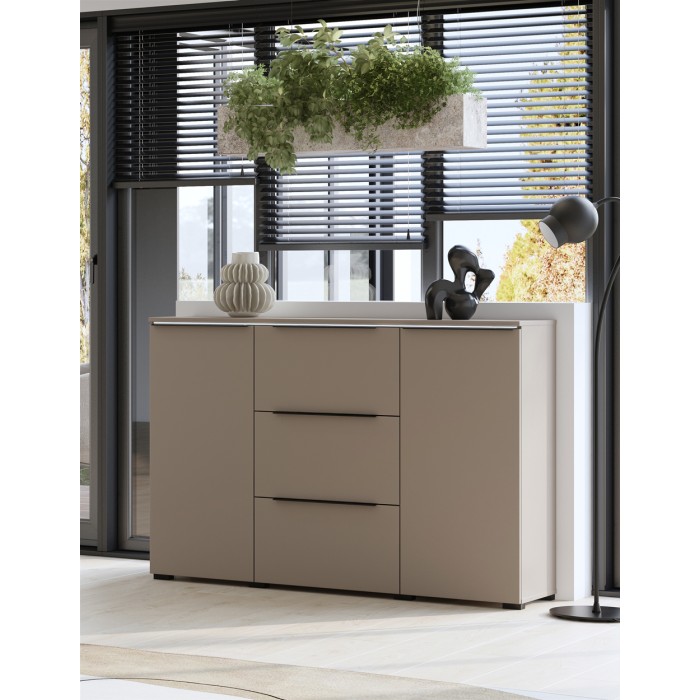 Buffet ALICE 2 Türen 3 Schubladen, Farbe Kongo-Braun