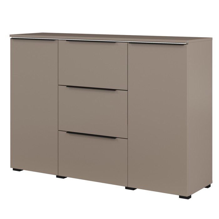 Buffet ALICE 2 Türen 3 Schubladen, Farbe Kongo-Braun