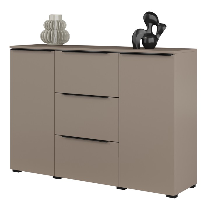 Buffet ALICE 2 Türen 3 Schubladen, Farbe Kongo-Braun