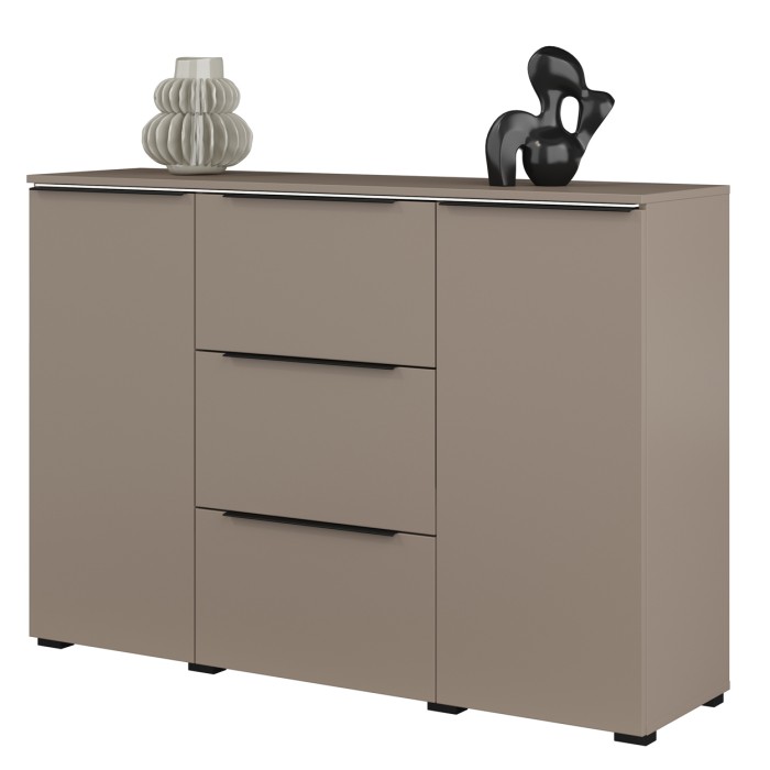 Buffet ALICE 2 Türen 3 Schubladen, Farbe Kongo-Braun