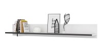 Étagère murale 180cm coloris blanc et noir. Collection HAVANA.