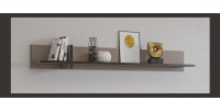 Étagère murale 180cm coloris beige et noir. Collection HAVANA.