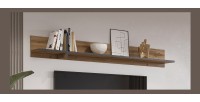 Estantería de pared de 180 cm en color roble y negro. Colección HAVANA.