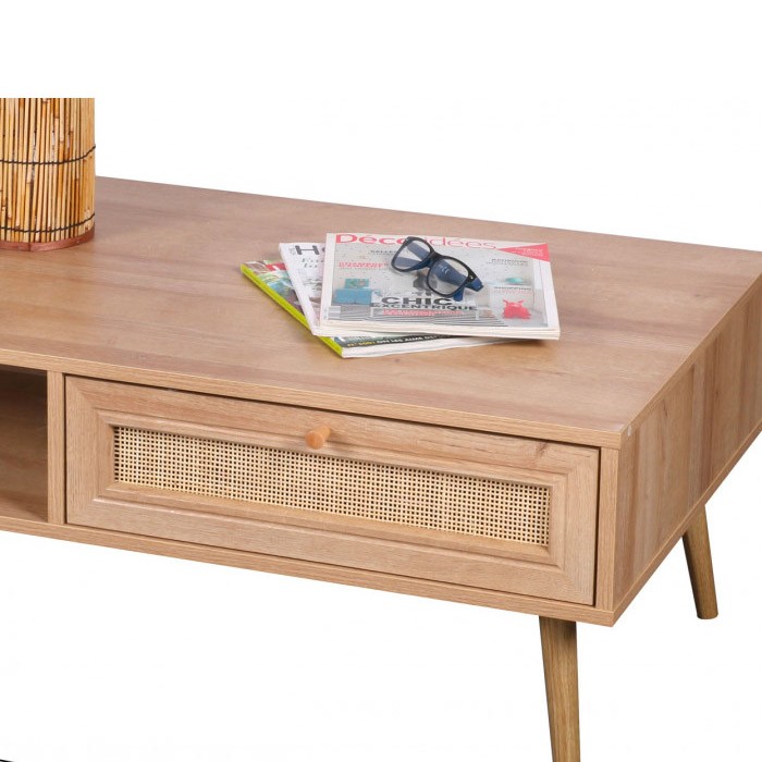Lage tafel ALTA licht eiken - Scandinavisch design en praktische opbergruimte