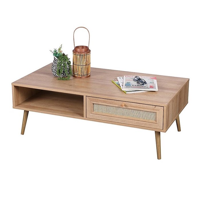 Lage tafel ALTA licht eiken - Scandinavisch design en praktische opbergruimte